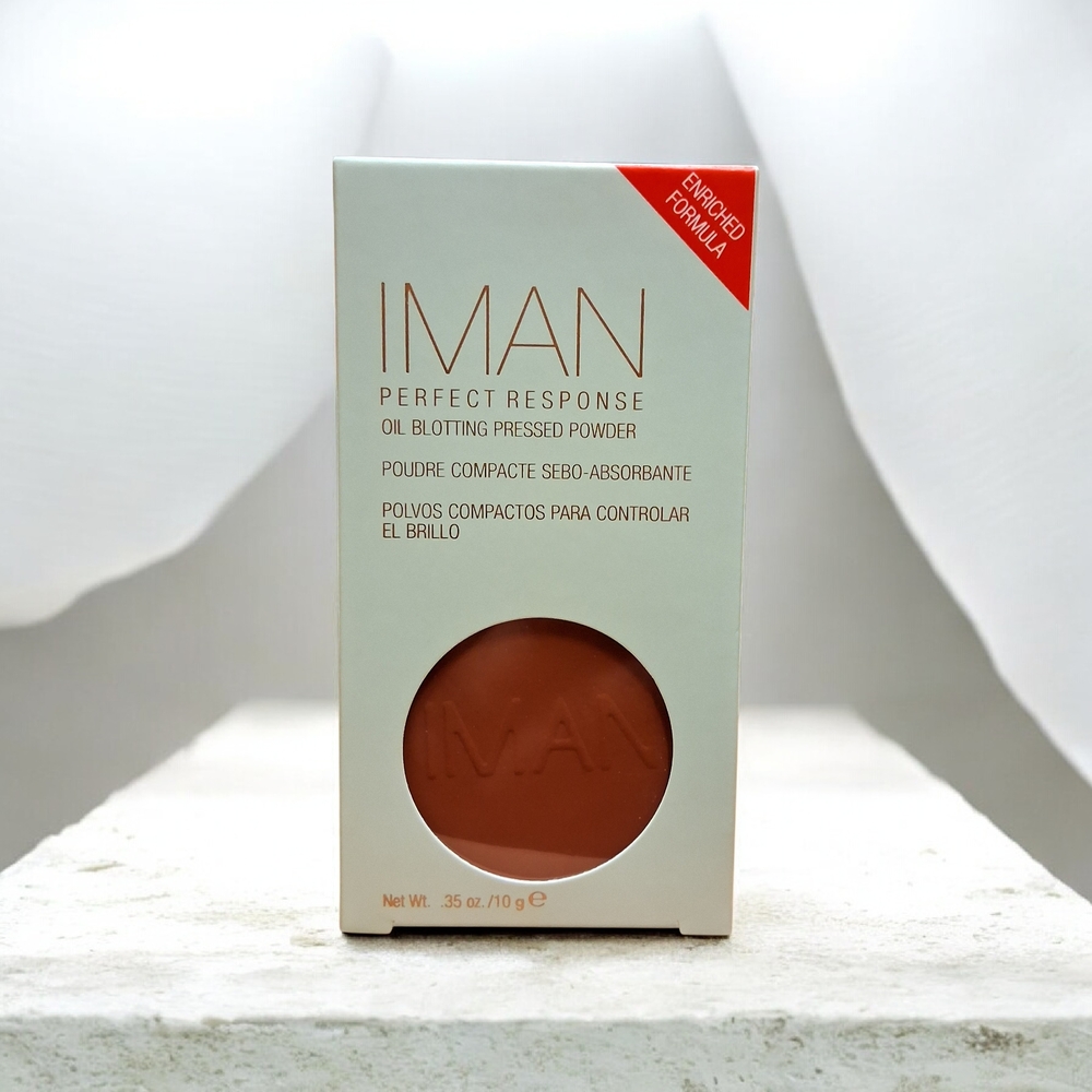 IMAN Perfect Response Oil Blotting Pressed Powder - MEDIUM DEEP